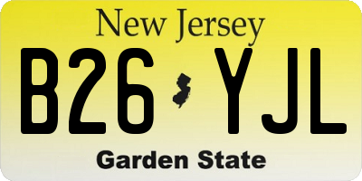 NJ license plate B26YJL