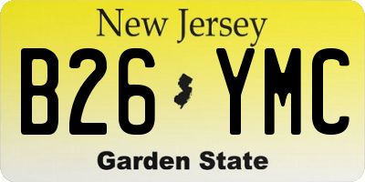 NJ license plate B26YMC