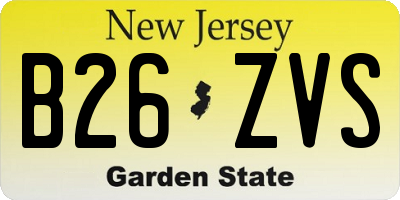 NJ license plate B26ZVS