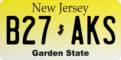 NJ license plate B27AKS