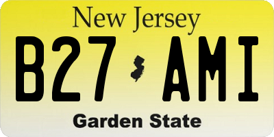 NJ license plate B27AMI