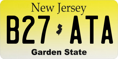 NJ license plate B27ATA