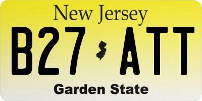 NJ license plate B27ATT