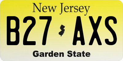 NJ license plate B27AXS