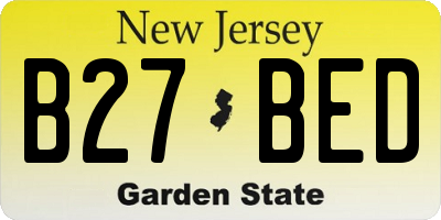 NJ license plate B27BED