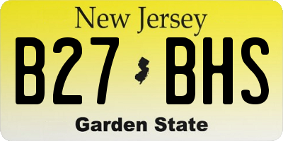 NJ license plate B27BHS