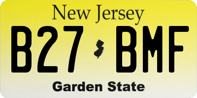 NJ license plate B27BMF