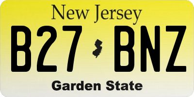 NJ license plate B27BNZ