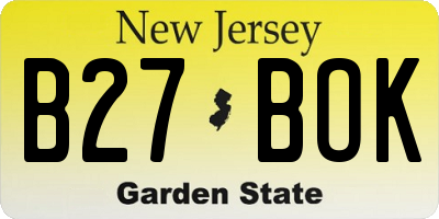 NJ license plate B27BOK