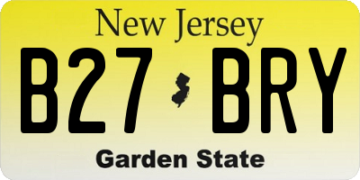 NJ license plate B27BRY