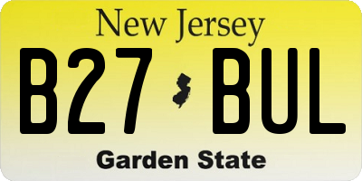 NJ license plate B27BUL