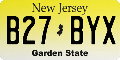 NJ license plate B27BYX