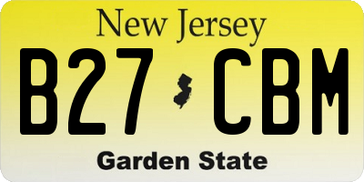 NJ license plate B27CBM