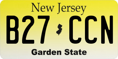 NJ license plate B27CCN