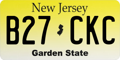 NJ license plate B27CKC