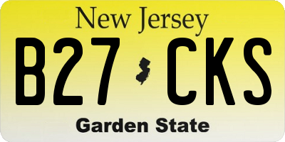 NJ license plate B27CKS