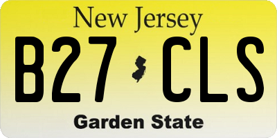 NJ license plate B27CLS