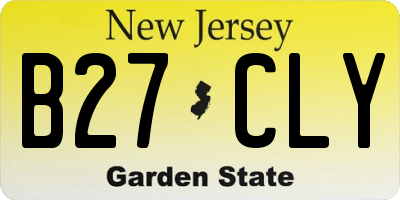 NJ license plate B27CLY
