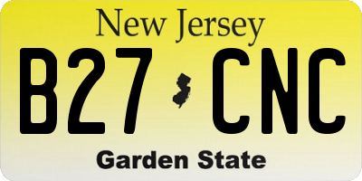 NJ license plate B27CNC