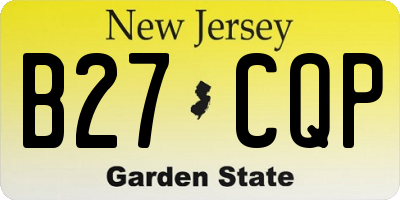NJ license plate B27CQP