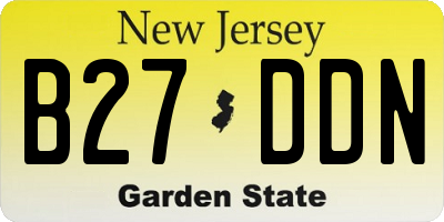 NJ license plate B27DDN