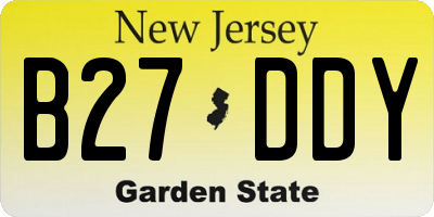 NJ license plate B27DDY