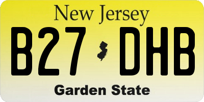 NJ license plate B27DHB