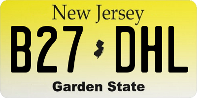 NJ license plate B27DHL
