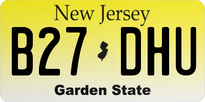 NJ license plate B27DHU