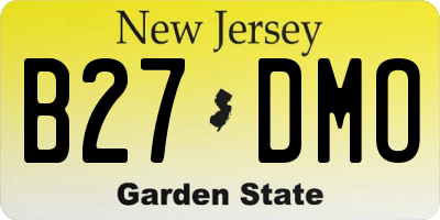 NJ license plate B27DMO