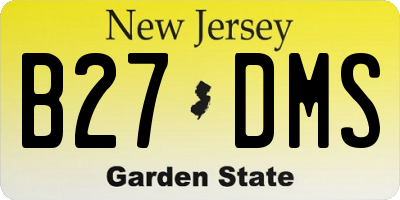 NJ license plate B27DMS