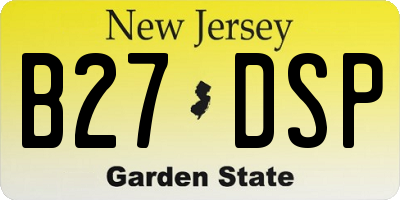 NJ license plate B27DSP