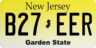 NJ license plate B27EER