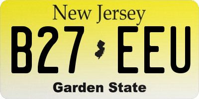 NJ license plate B27EEU