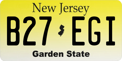 NJ license plate B27EGI