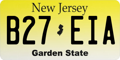 NJ license plate B27EIA