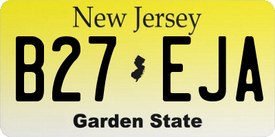 NJ license plate B27EJA