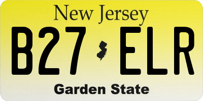 NJ license plate B27ELR