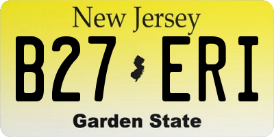 NJ license plate B27ERI