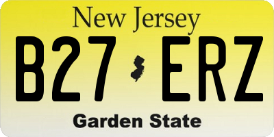 NJ license plate B27ERZ