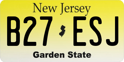 NJ license plate B27ESJ