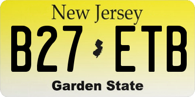NJ license plate B27ETB
