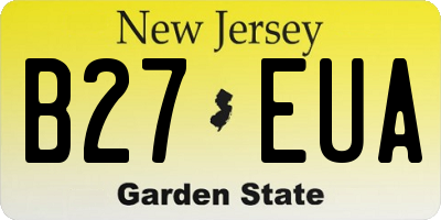 NJ license plate B27EUA
