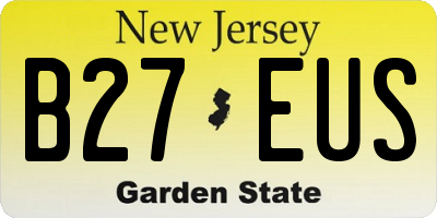 NJ license plate B27EUS