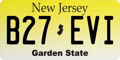 NJ license plate B27EVI