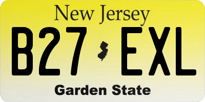 NJ license plate B27EXL