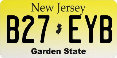 NJ license plate B27EYB
