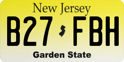 NJ license plate B27FBH