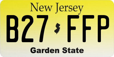 NJ license plate B27FFP
