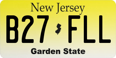 NJ license plate B27FLL